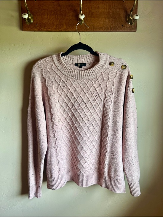Frye Sweaters - Frye Pale Pink Speckled Crewneck Sweater